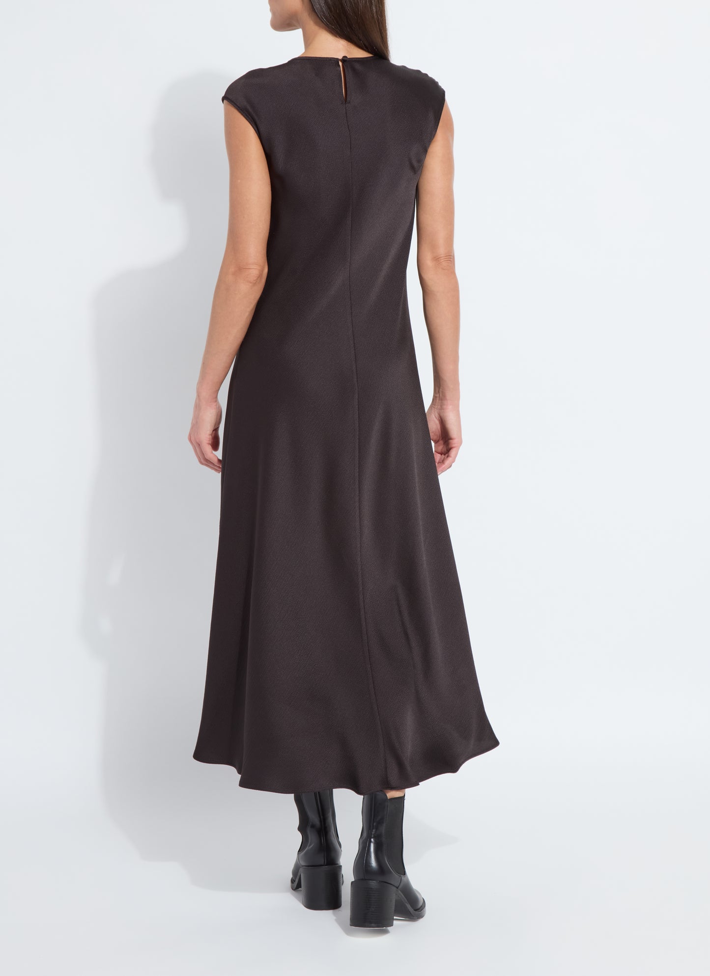 Dress--"Silvana", Bias cut, Espresso OR Sapphire (Lysee)