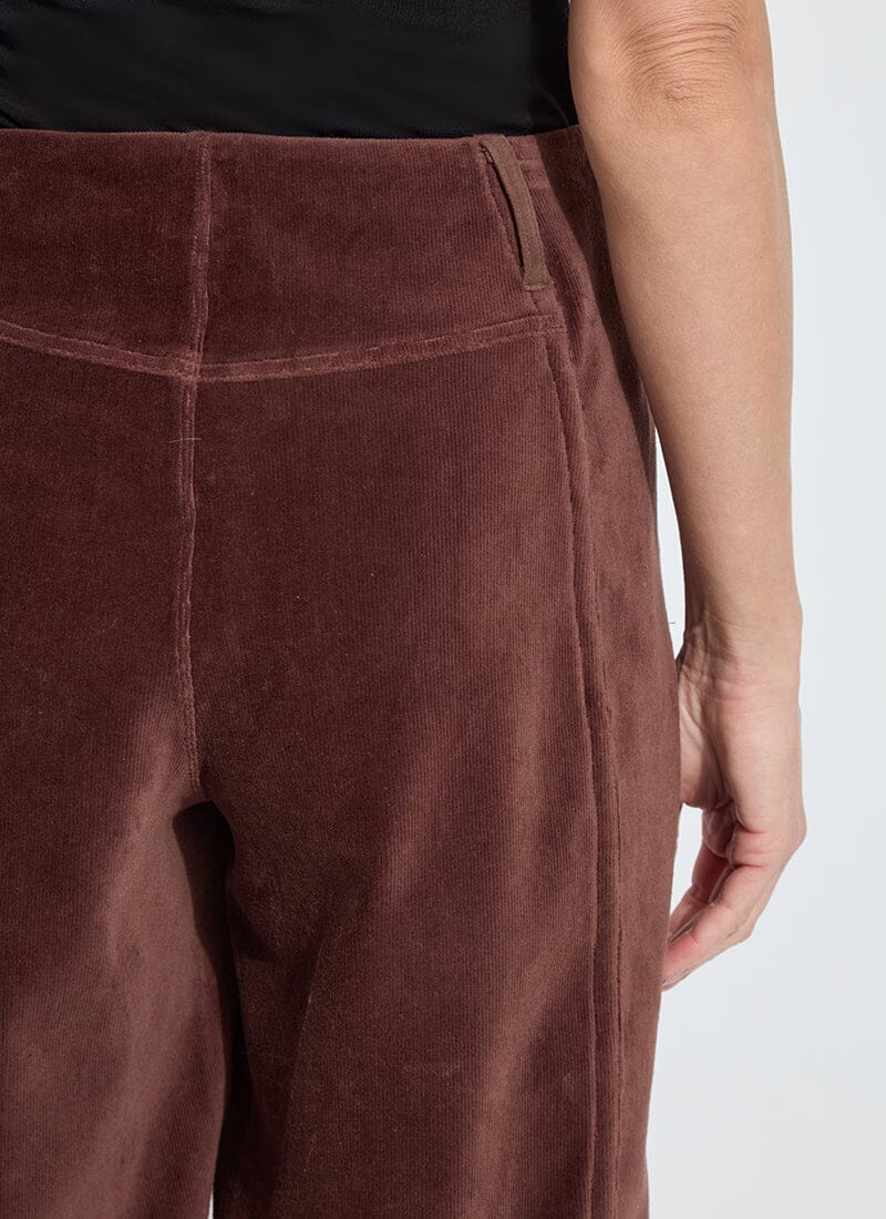 Pants--"Tatum", Corduroy, Barrel, Cropped, "Polished Wood" (Lysse)