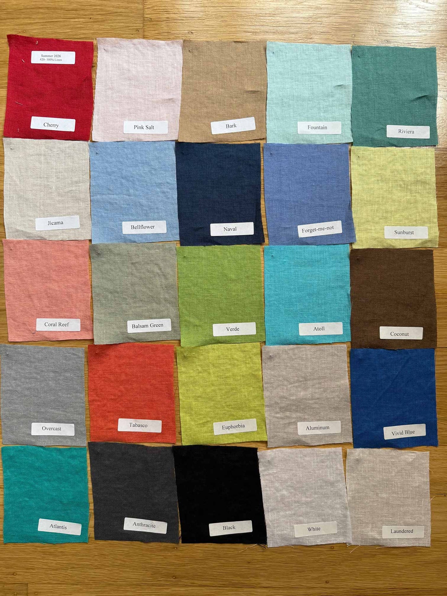 Dress--Mock Collar, Sleeveless, Linen, Cherry OR Vivid Blue (Cut Loose)