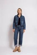 Jeans--"ZHKarli", Cuffed, Patch Pockets, BLUE (Zhrill)