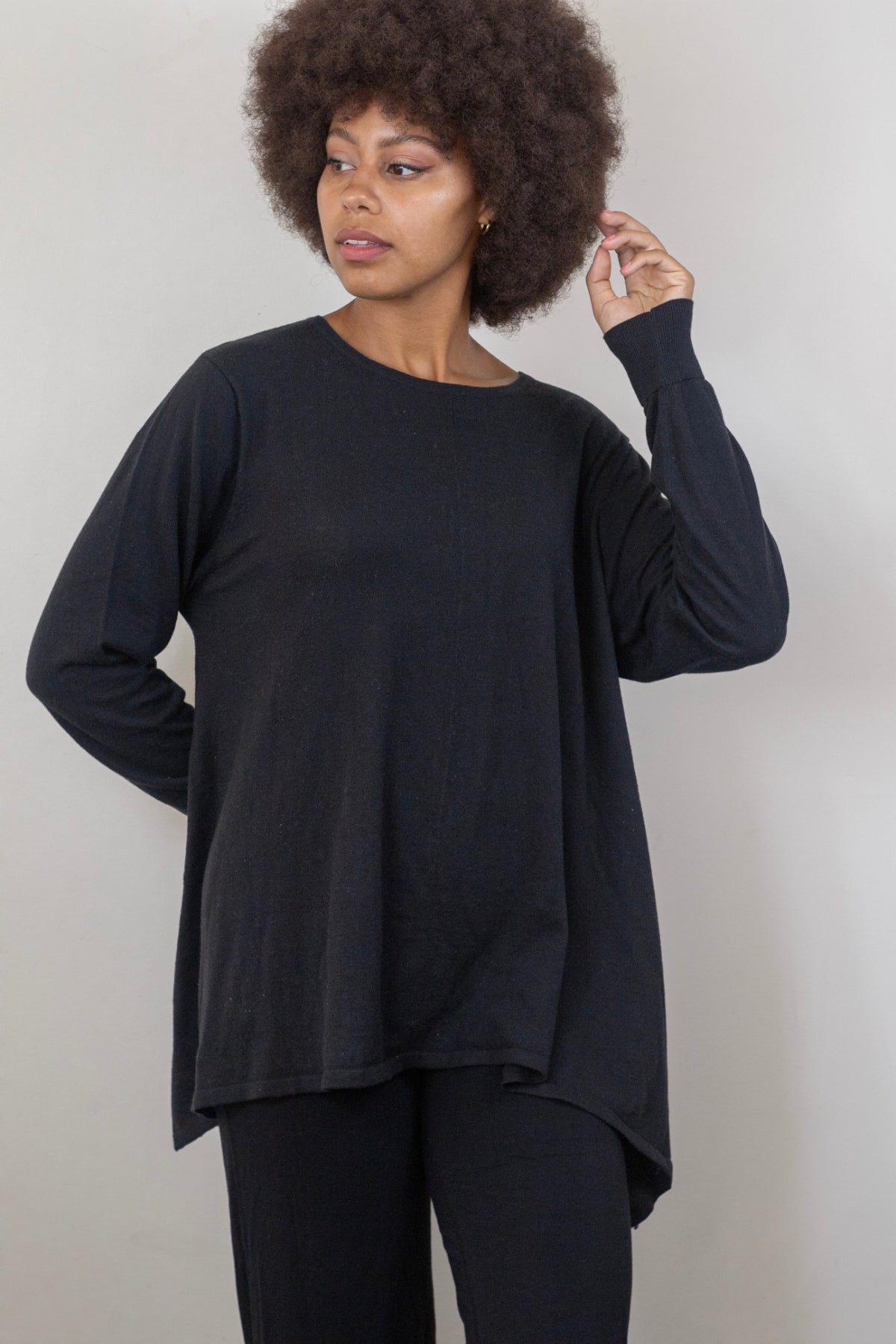 Sweater--"Traveler", Convertible, Black (Echo Verde)