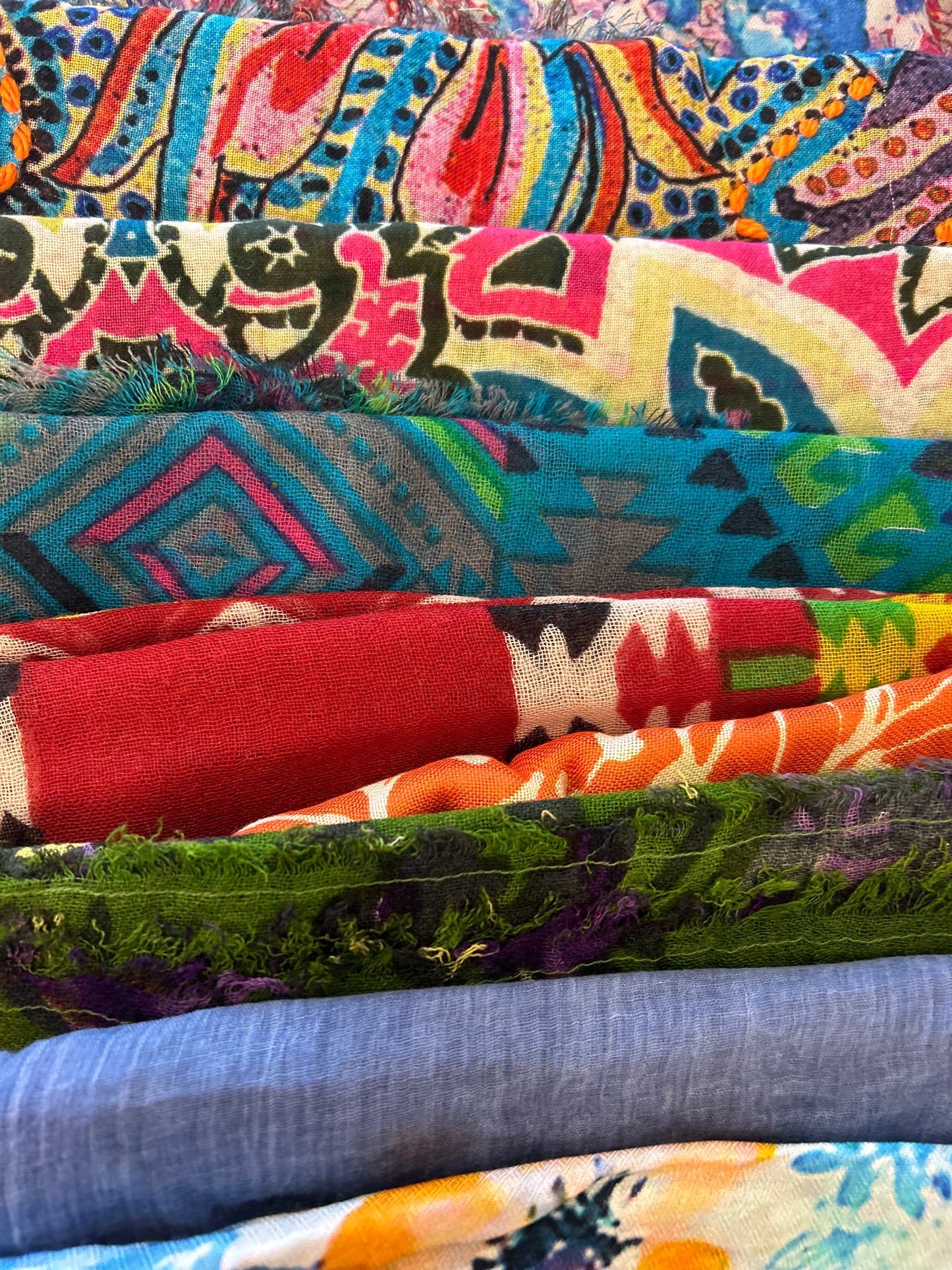 Scarf--LIGHT or MID-WEIGHT, Wool, Various Styles/Patterns/Colors (Tolani)