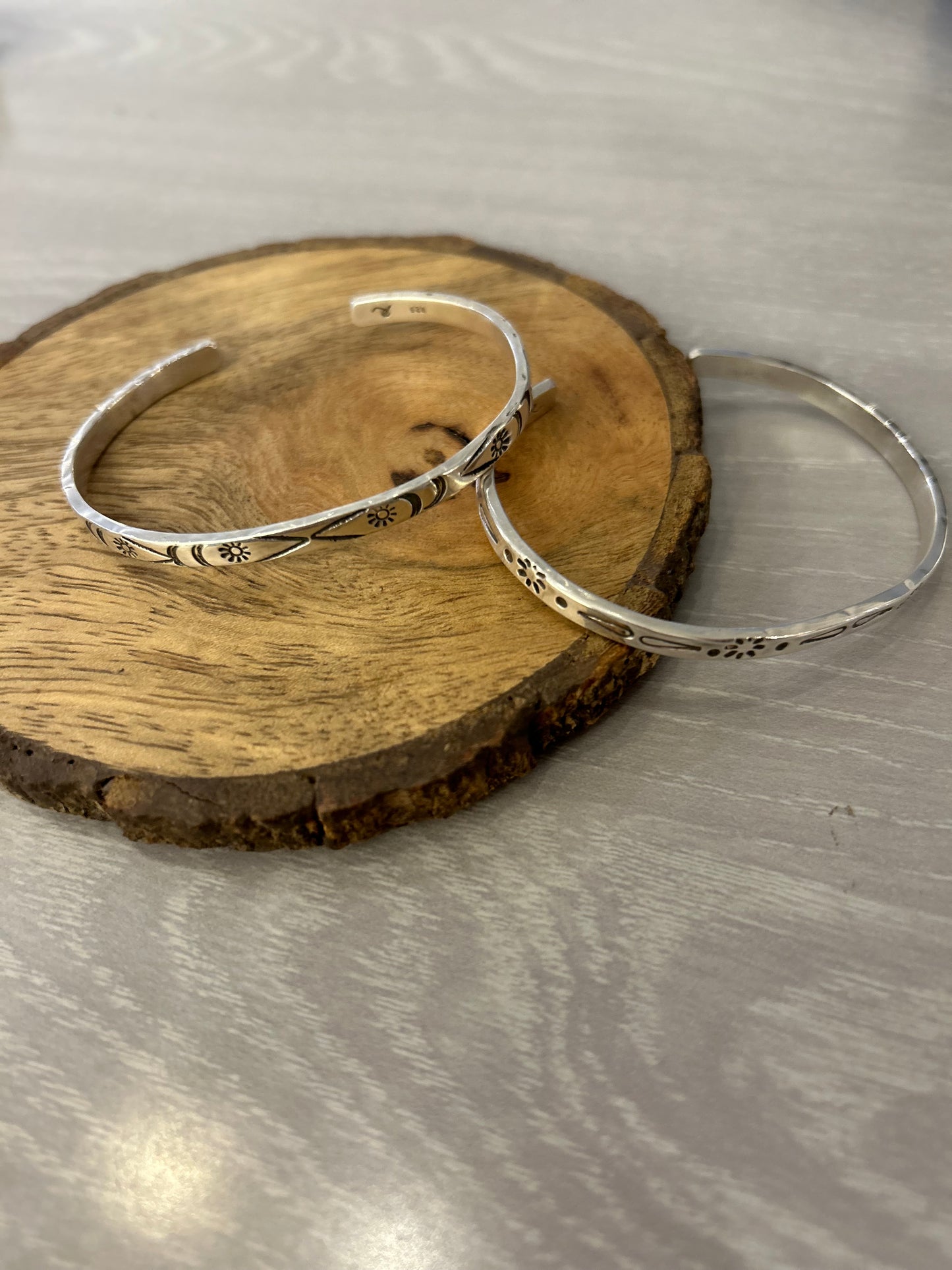 Bracelet--Stamped, Silver, Cuff (Ryelyn By Design)