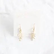 Earrings--"Elegant Leaves", Gold or Silver (Birch Jewellery)