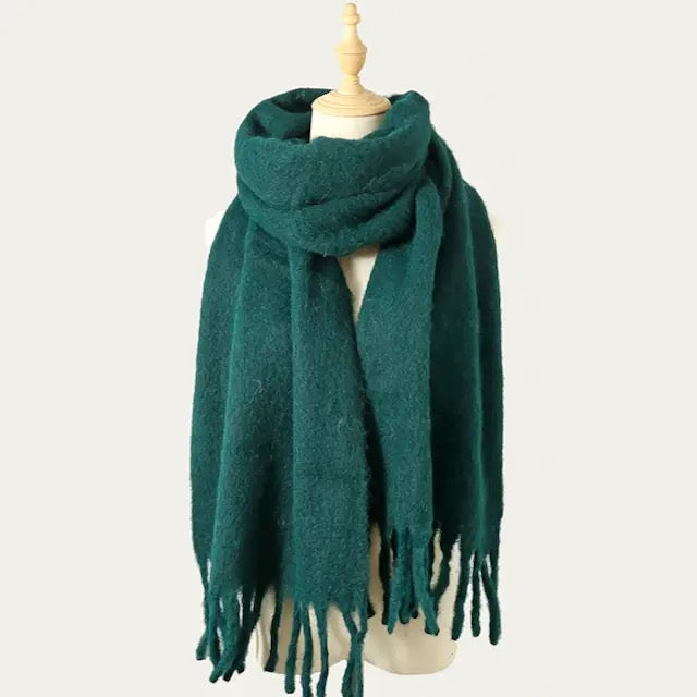 Scarf--"Alpin Snow", Wool-Poly Blend, 4 Colors (Pretty Persuasions)