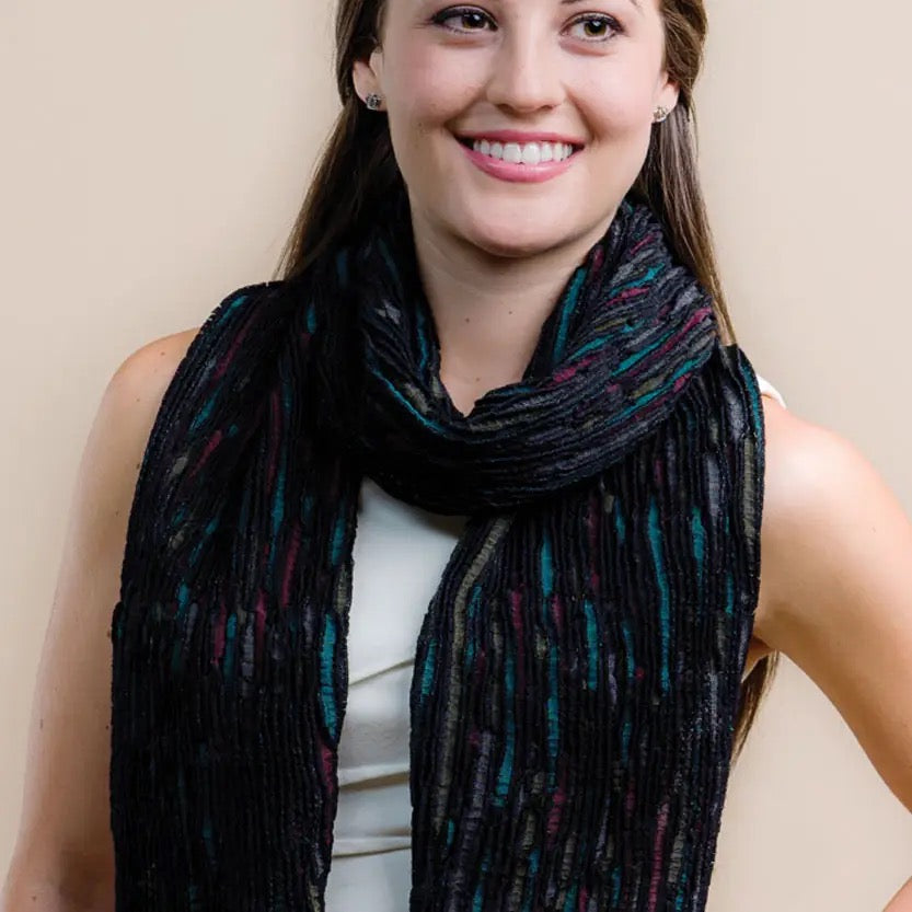 Scarf--"Revati", Wool-Silk, Many Colors (Sevya Handmade)