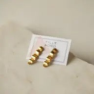 Earrings--"Wave" Studs, Gold-Plated (Tilly Doro)