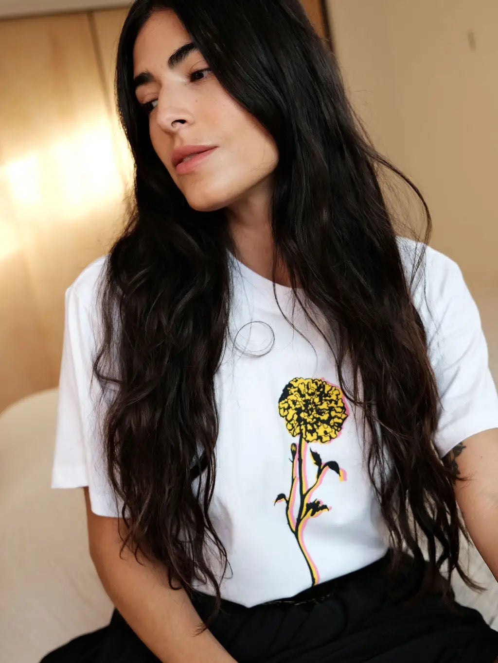 Shirt--Tee, Marigold, Cotton (Lola y Tula)