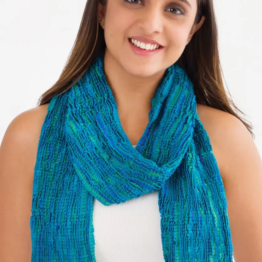 Scarf--"Revati", Wool-Silk, Many Colors (Sevya Handmade)