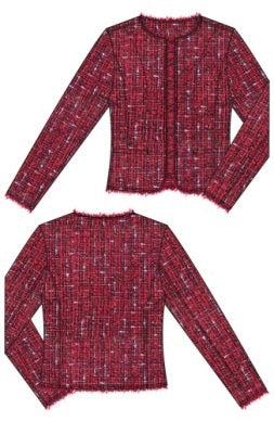 Jacket--Boucle, Multi Red (Liverpool LA)