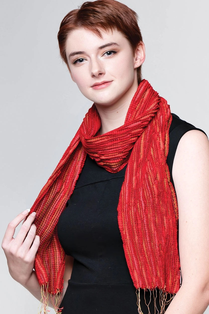 Scarf--"Revati", Wool-Silk, Many Colors (Sevya Handmade)