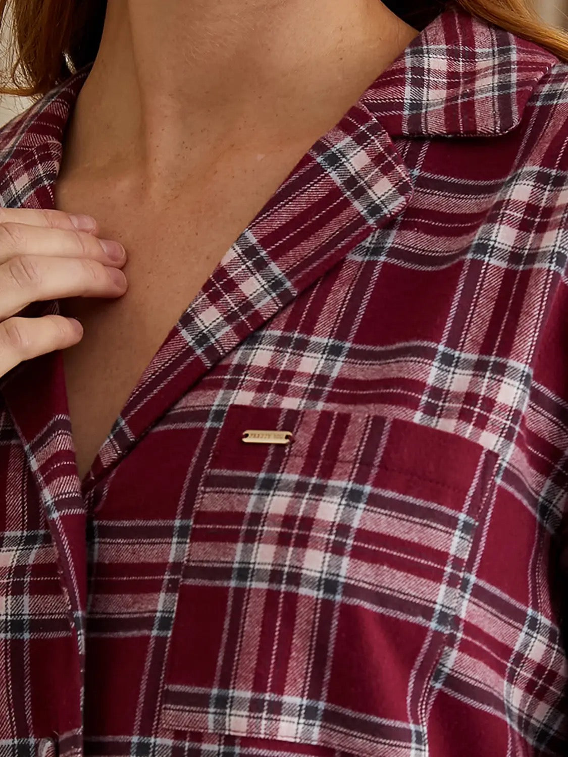 Pajamas--Flannel, SET, Bordeaux (Pretty You London)