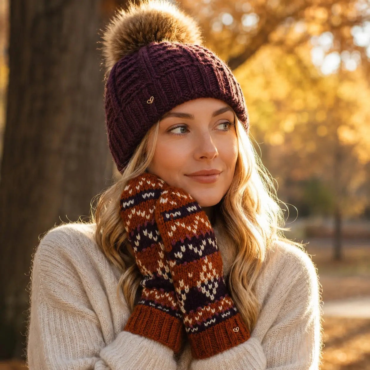 Mittens--"Alpine", Wool--Rust (By Many Hands) (Copy)