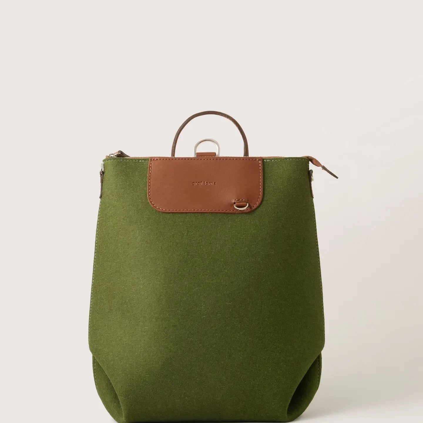 Backpack--Felted Merino Wool, Moss Green (Graf Lantz)