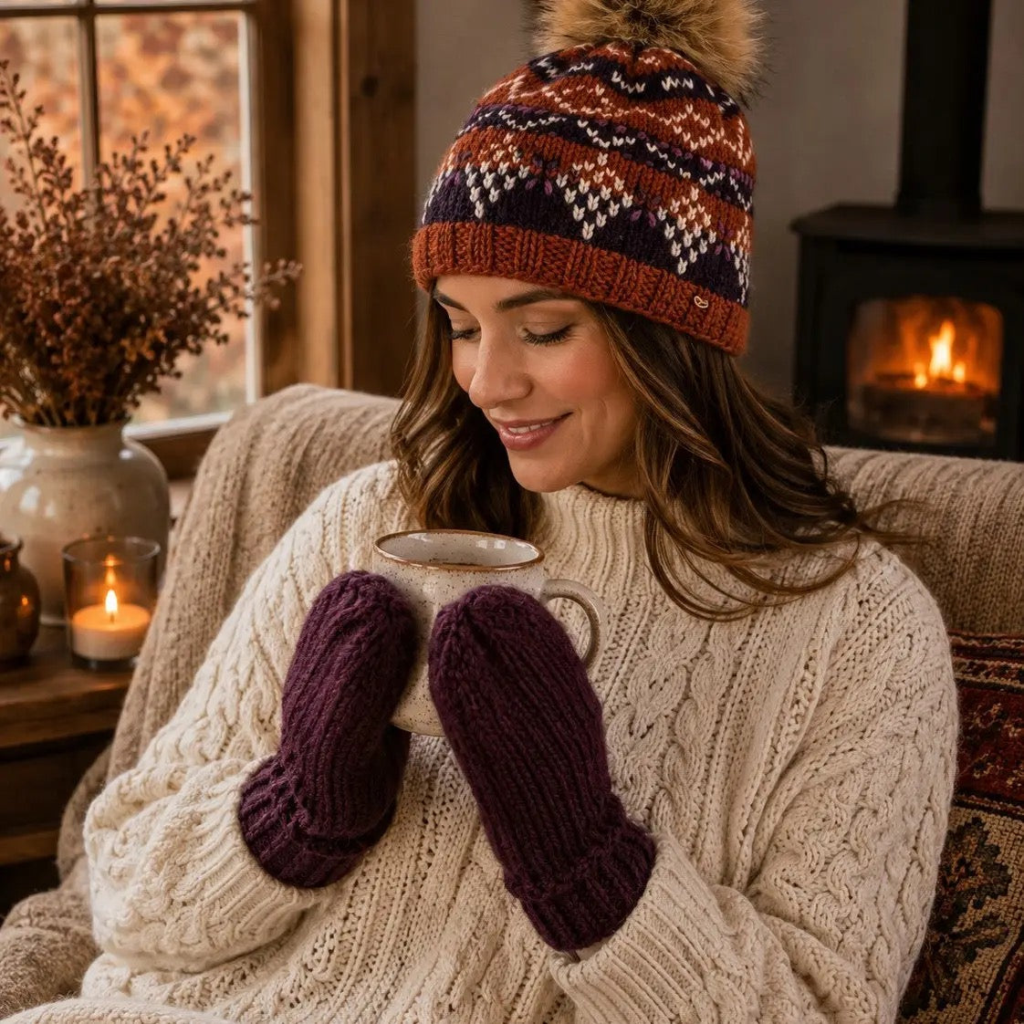 Hat--"Alpine", Beanie, Wool --Rust (By Many Hands)