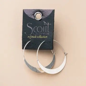 Earring--Crescent Hoops, Silver OR Gold (Scout Curated Wears)