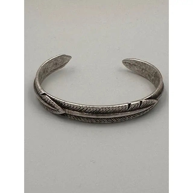 Bracelet--"Feather", SIlver-Plated Brass (Volare)