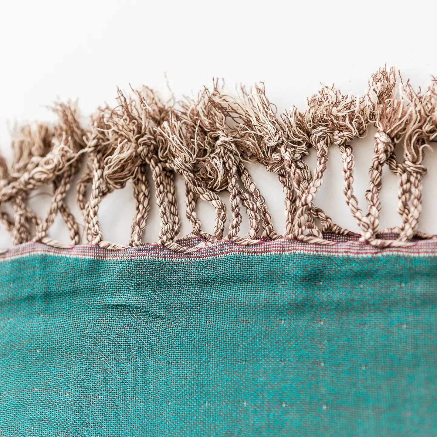 Scarf/Shawl--"Paisley", Rayon, Turquoise & Pink (Rahab's Rope)