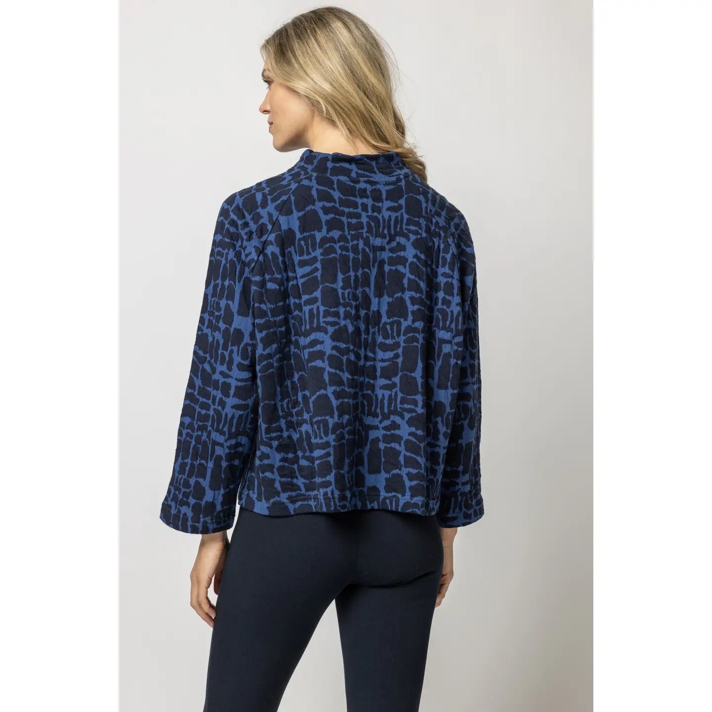 Top--"Weave"--Metro, Long-Sleeve, Blue/Black (Komil)