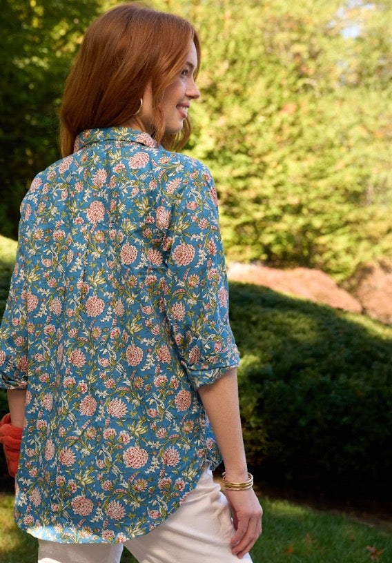 Blouse--"Good Boyfriend", Cotton, Devon Floral (and for Good)