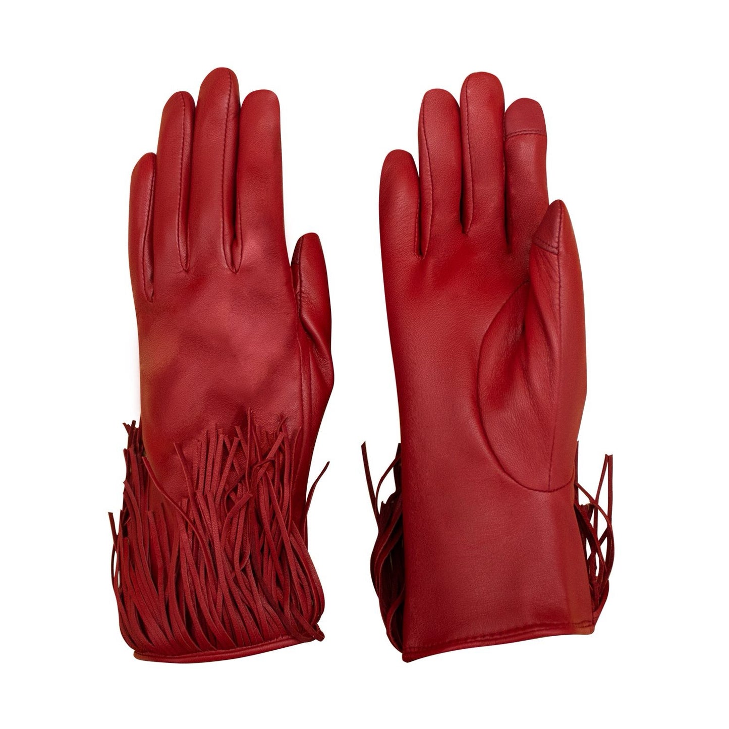 Gloves--Leather, Fringed, 2 Colors (Ili New York)