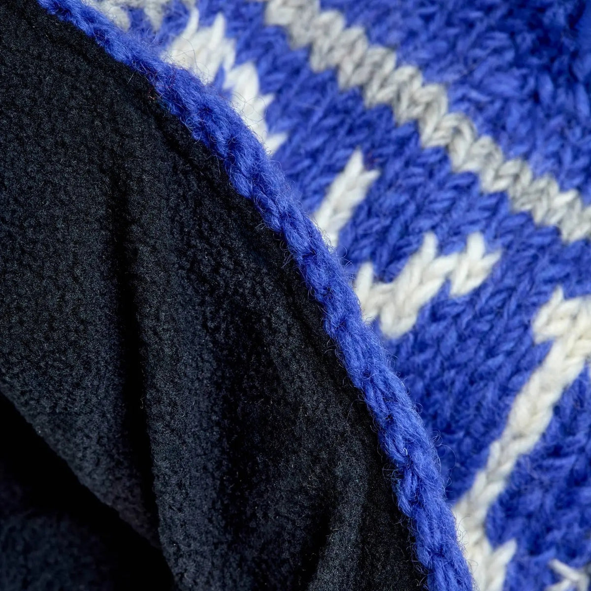 Hat--"Snow", Beanie, Wool --Blue OR Grey (By Many Hands) (Copy)