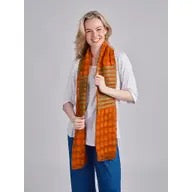 Scarf--"Dots & Stripes" Felted Wool & Silk, 4 Colors (Windhorse)