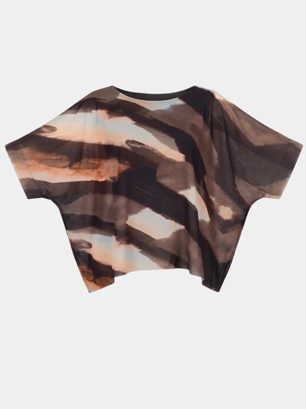 Topper--"Capri" Poncho, Sheer, "Relic"--Brown/Black (AMB Designs)