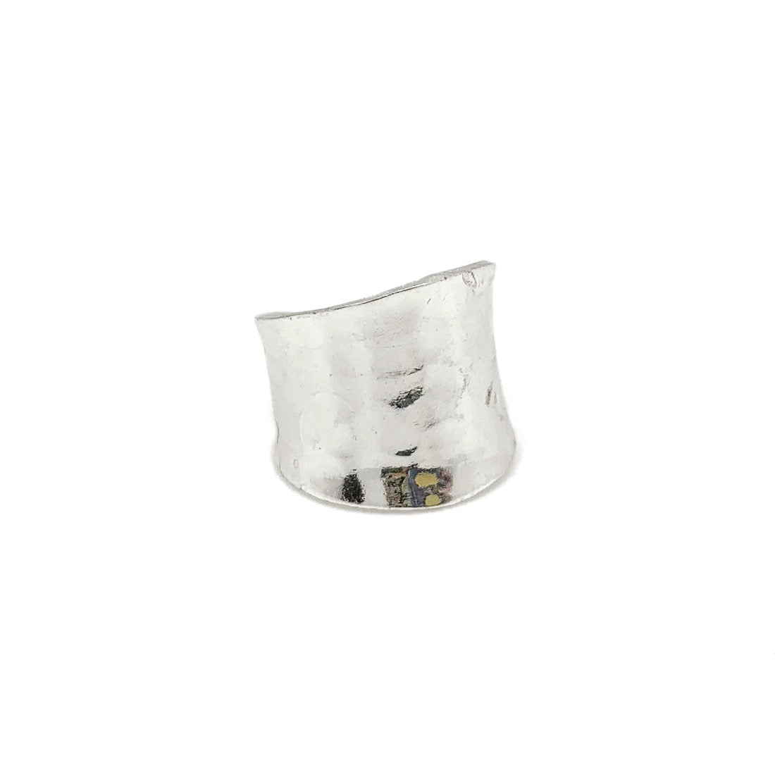 Ring--Silver-Plated, Hammered, 2 Styles (Anju)