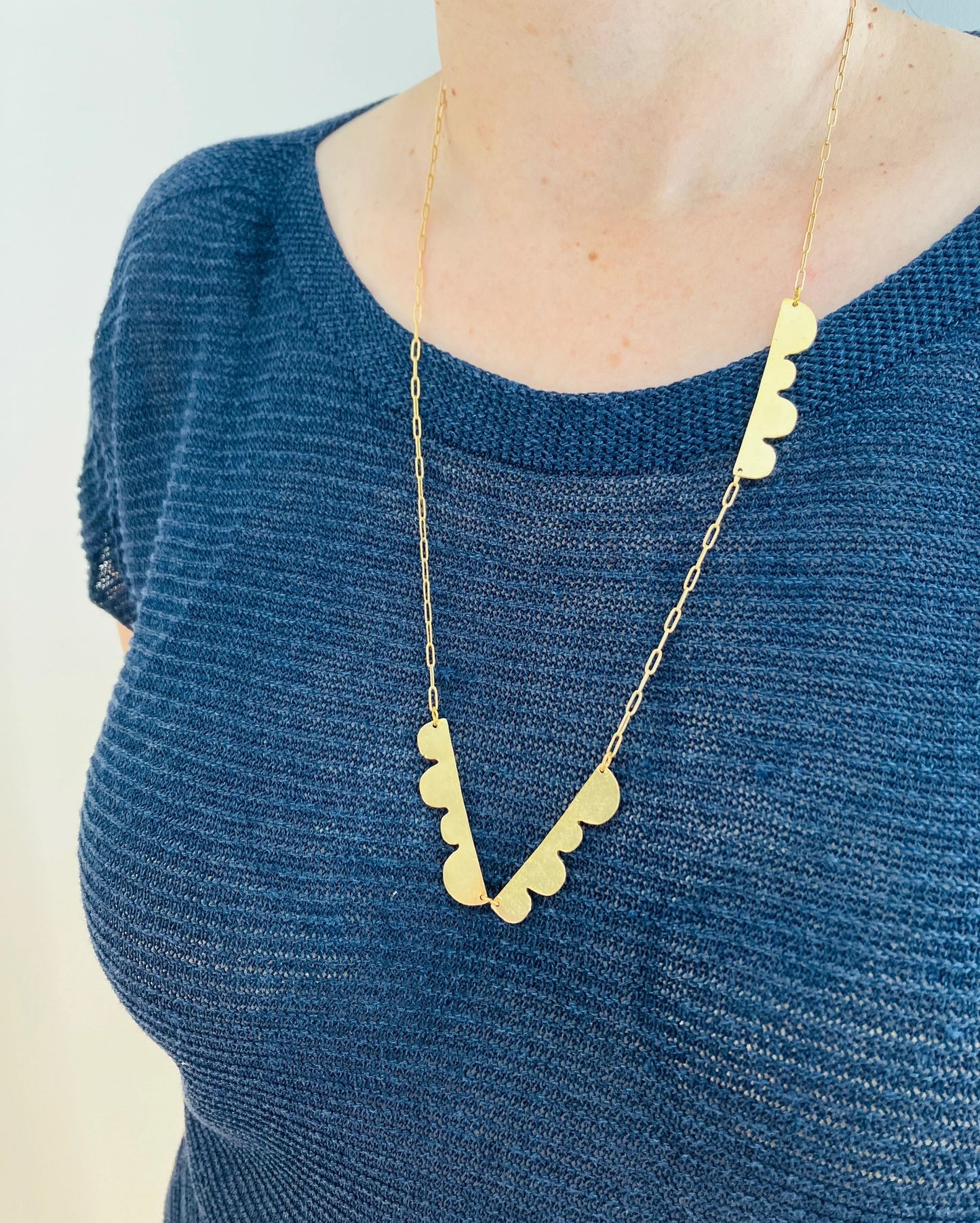 Necklace--"Hills", Gold-Plated (Tilly Doro)