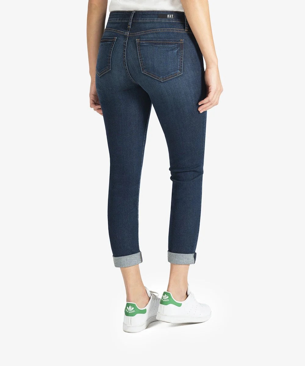 Pants--"Catherine", Mid Rise, Boyfriend, Denim Jeans, Black (Kut from the Kloth)