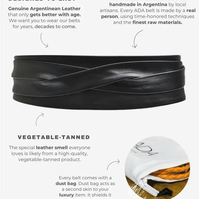 Belt--Wrap, Leather, Various Colors/Textures (ADA Collection)