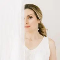 Earrings--"Daria", Pearl, Threader, Gold & Silver (Sarah Cornwell)