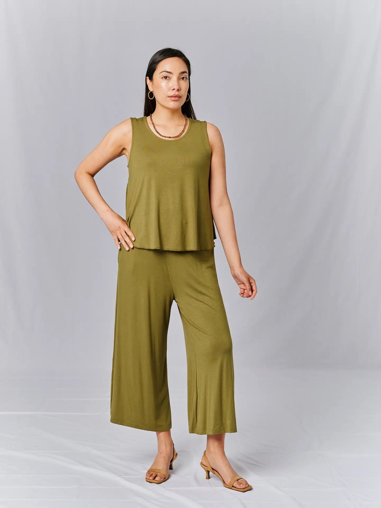 Pants--Yoga, Black, Denim OR Parrot Green (Windhorse Trading Co)