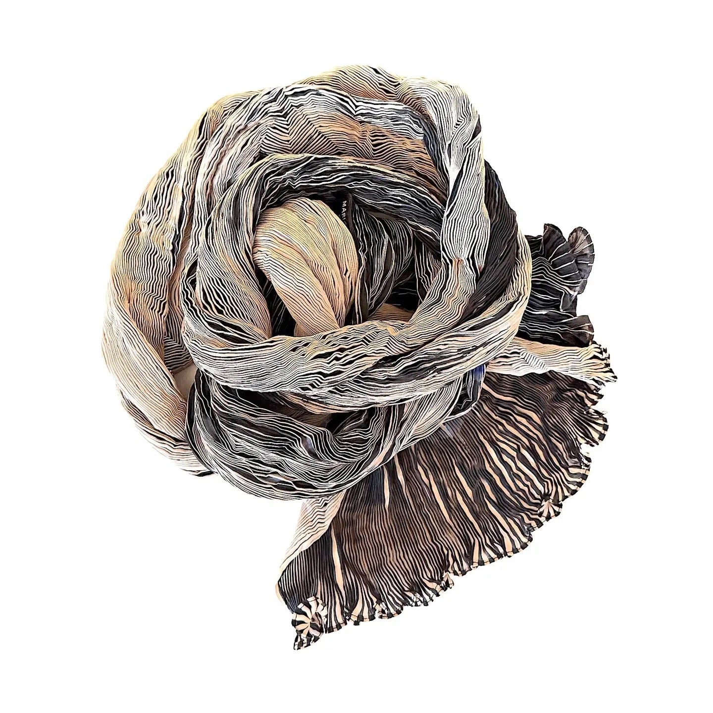 Scarf--"Slinky", Tie-Dyed, Silk, 5 Colorways (Marigold Row)