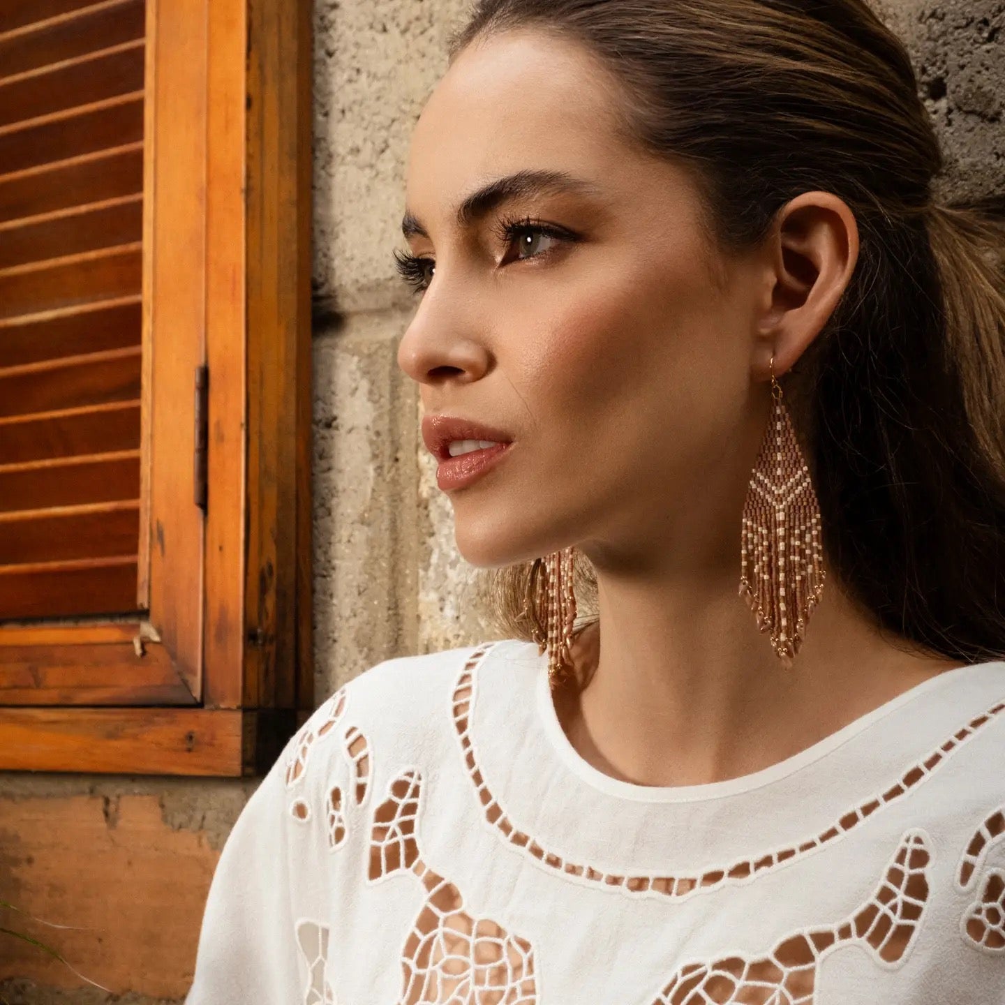 Earrings--"Taos", Hooks, 2 Colors (Mayana)