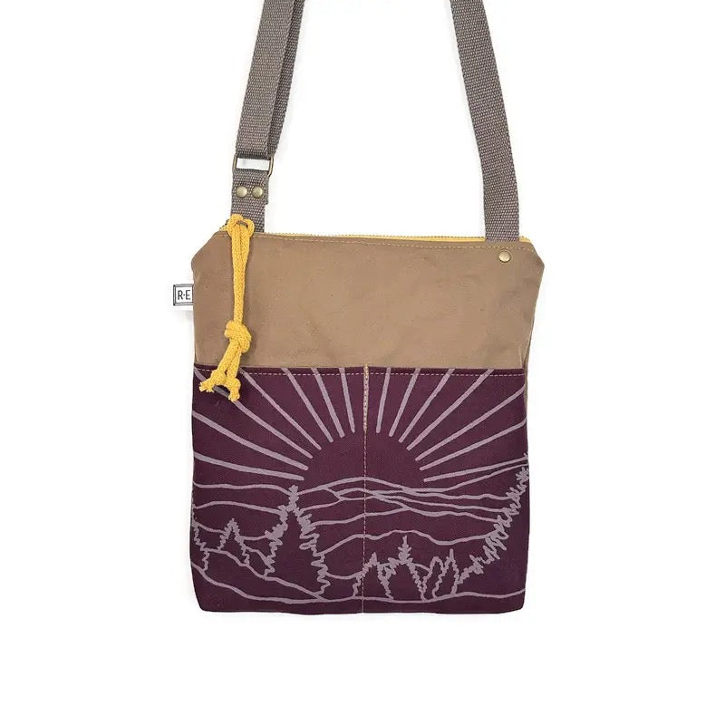 Bag--"WeekDayer--VISTA", Cross body, Waxed Canvas, 3 Colors (Rachel Elise Studio)