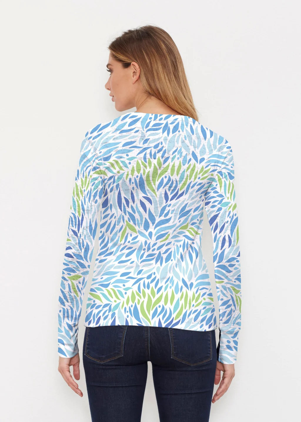 Top--Full-Body Print, Long-Sleeve, Many Patterns/Many Colors (Whimsy Rose)