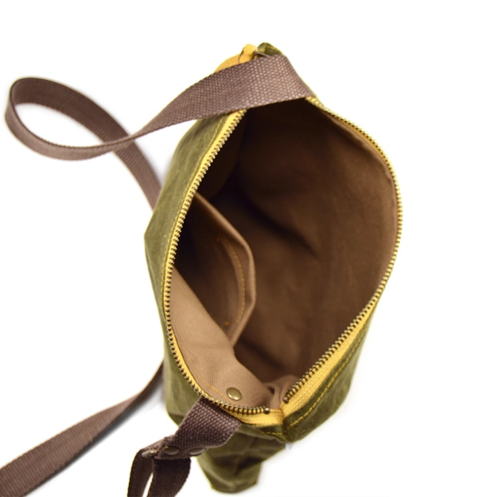 Bag--"WeekDayer--Plain", Cross body, Waxed Canvas, 3 Colors (Rachel Elise Studio)