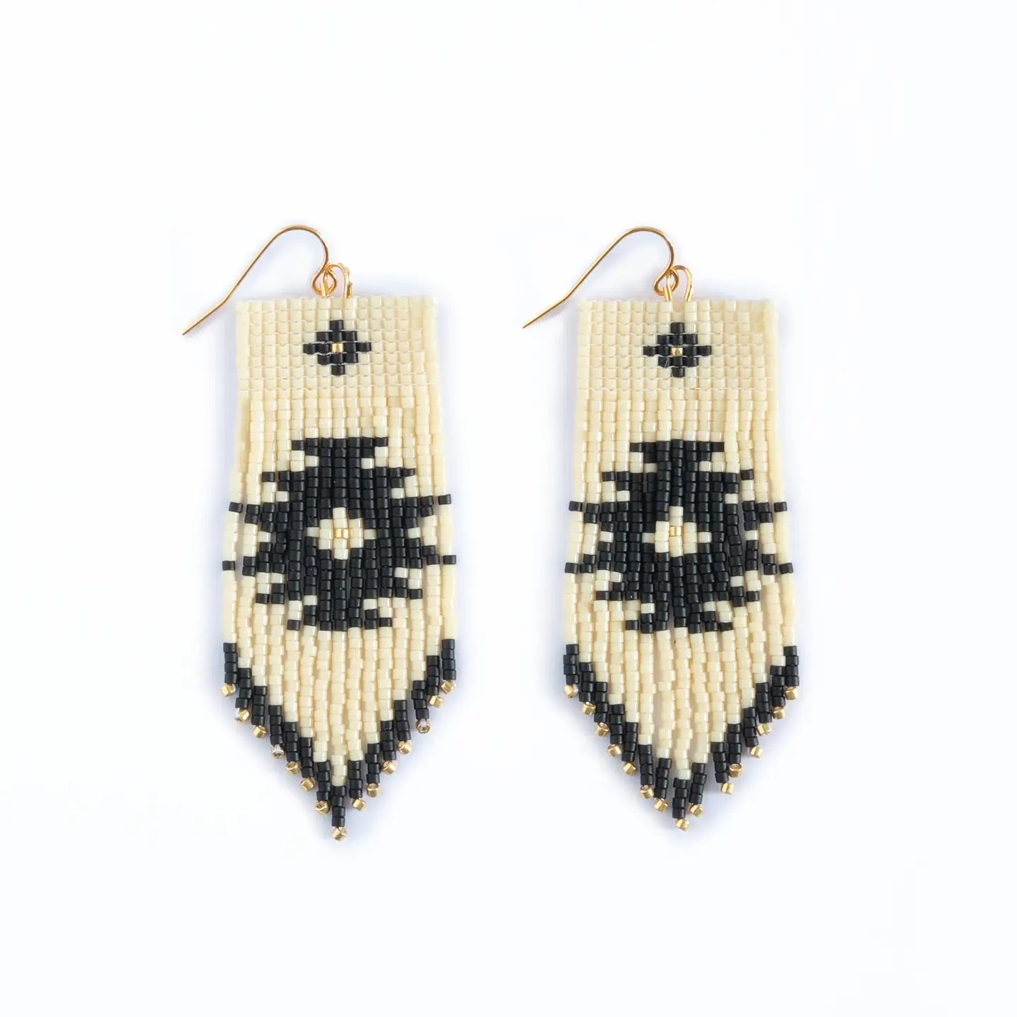 Earrings--"Tribal Fringe", Dangle, 3 colors (Mayana)