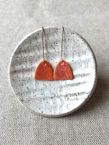 Earrings--Porcelain, Dangle--SHORT, Many colors (Red Chair Studio)
