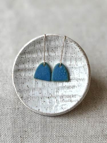Earrings--Porcelain, Dangle--SHORT, Many colors (Red Chair Studio)