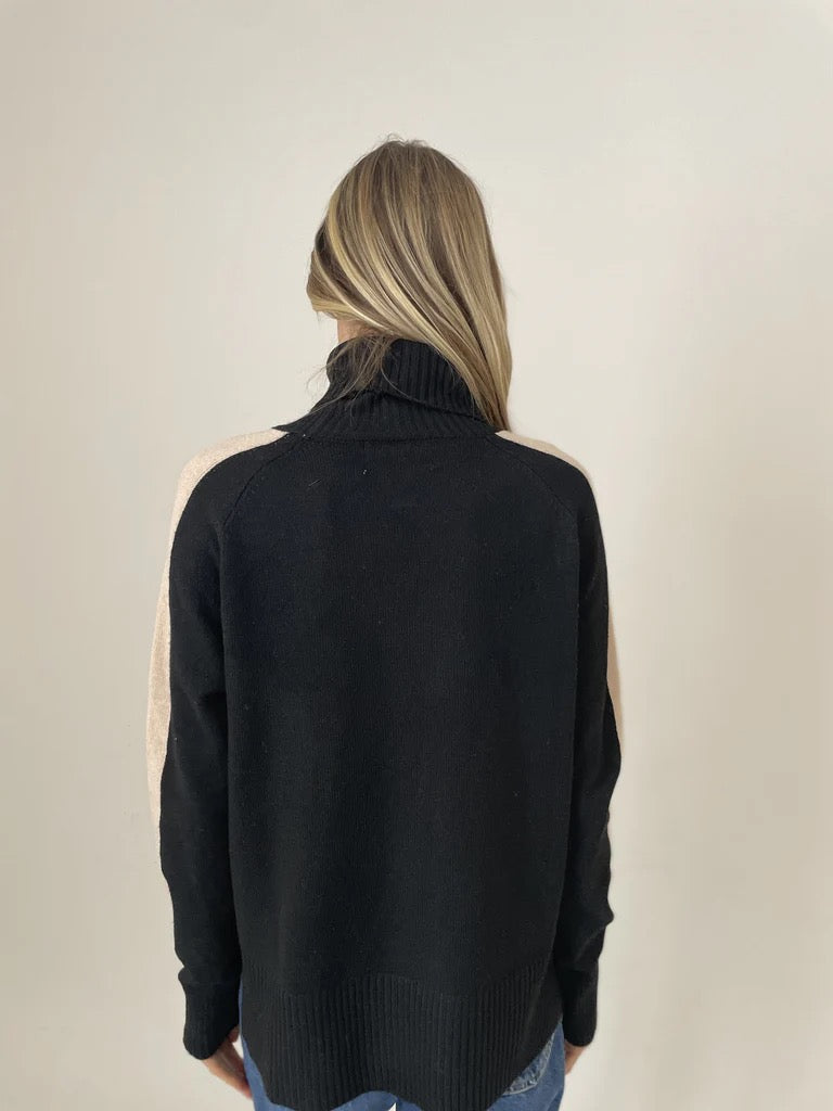 Sweater--"Ali", Turtleneck, Stripe, 2 Color Versions (Six Fifty)