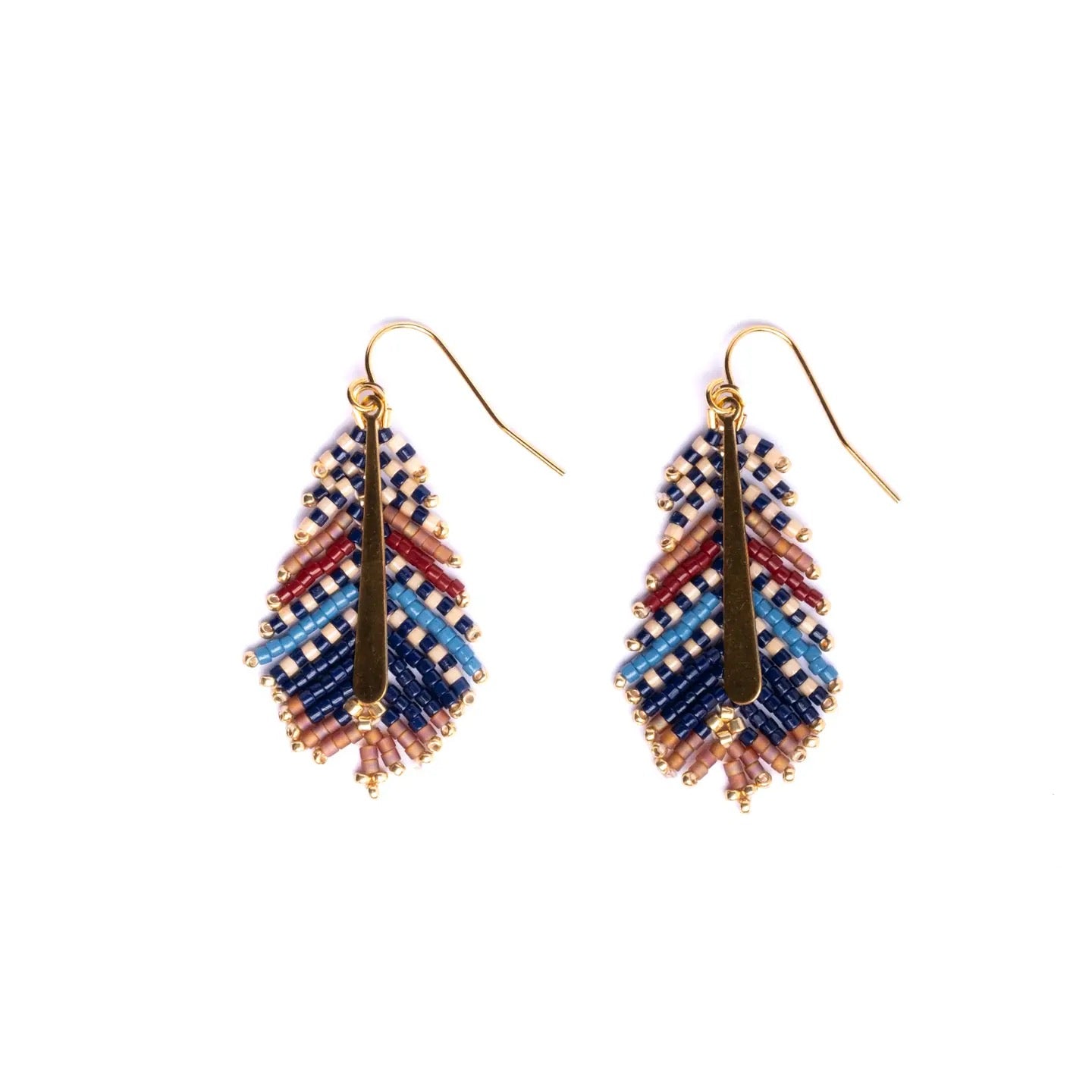 Earrings--"Feathers", Hooks, 4 Colors (Mayana)
