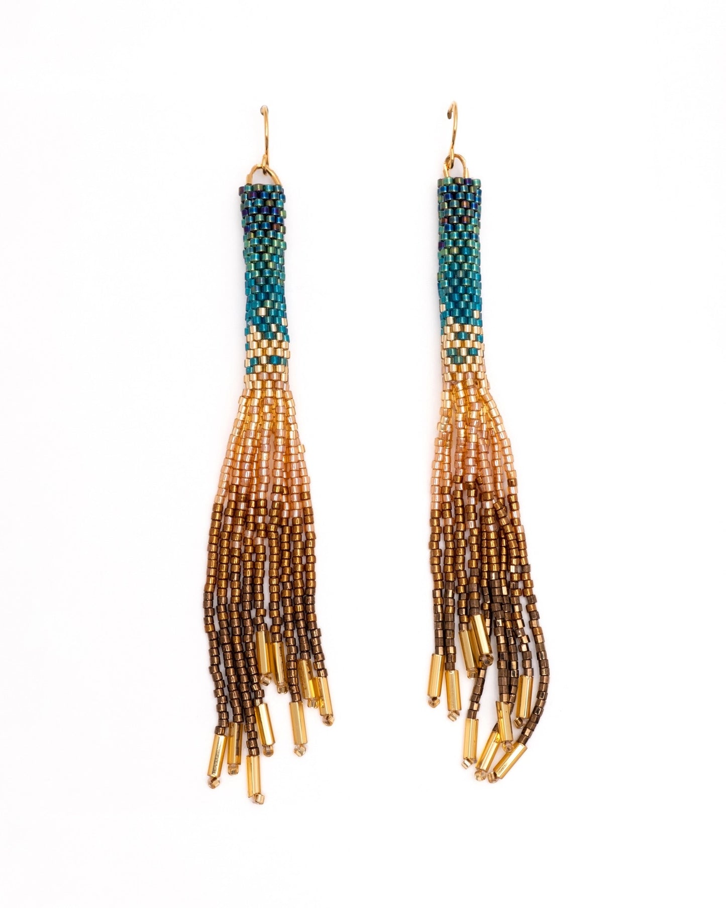 Earrings--Ombre Tassels, Beaded, 5 Colors (Mayana)