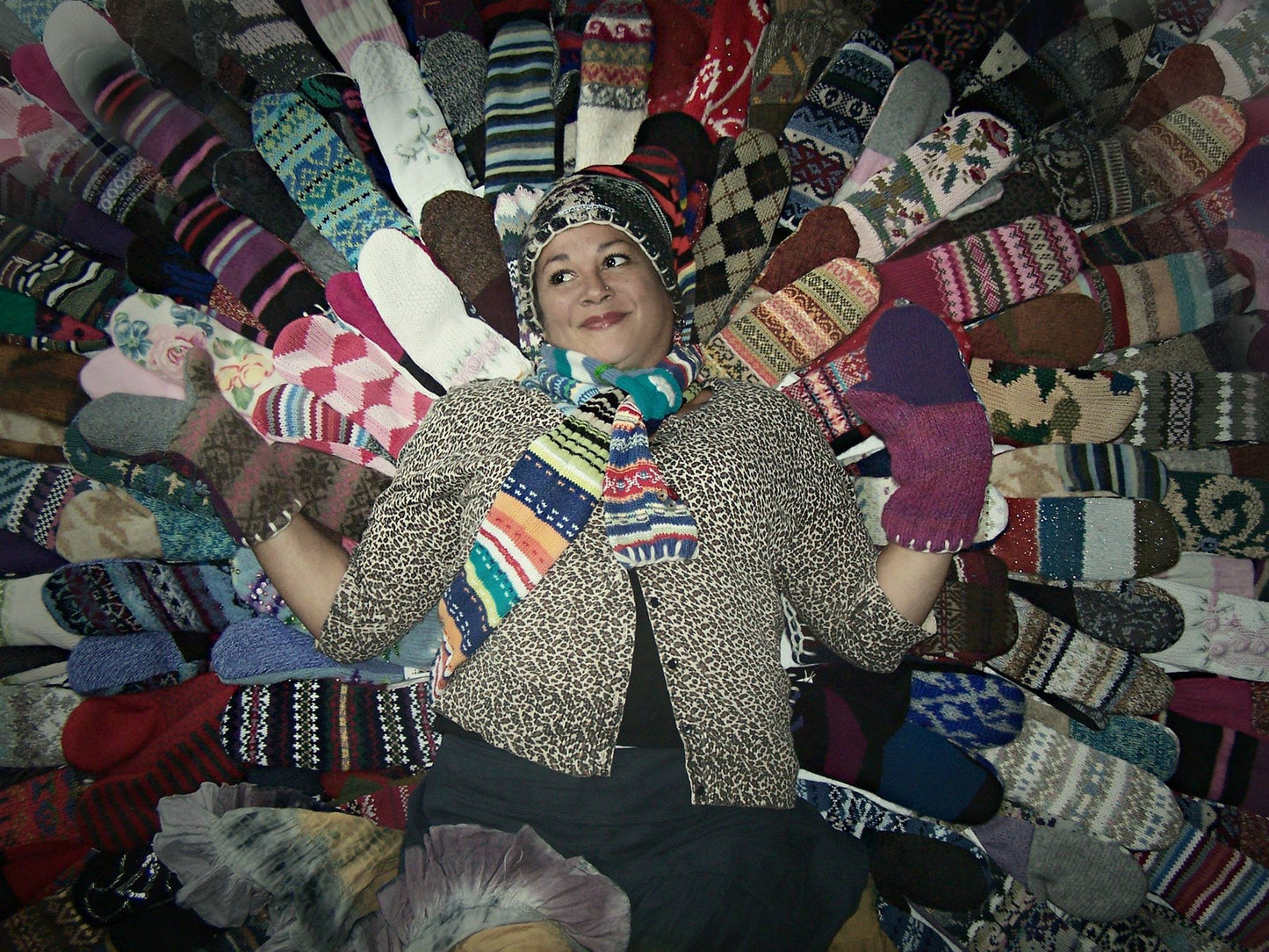 Mittens--Wool, Recycled, Eclectic Mix (HandCandy Mittens)