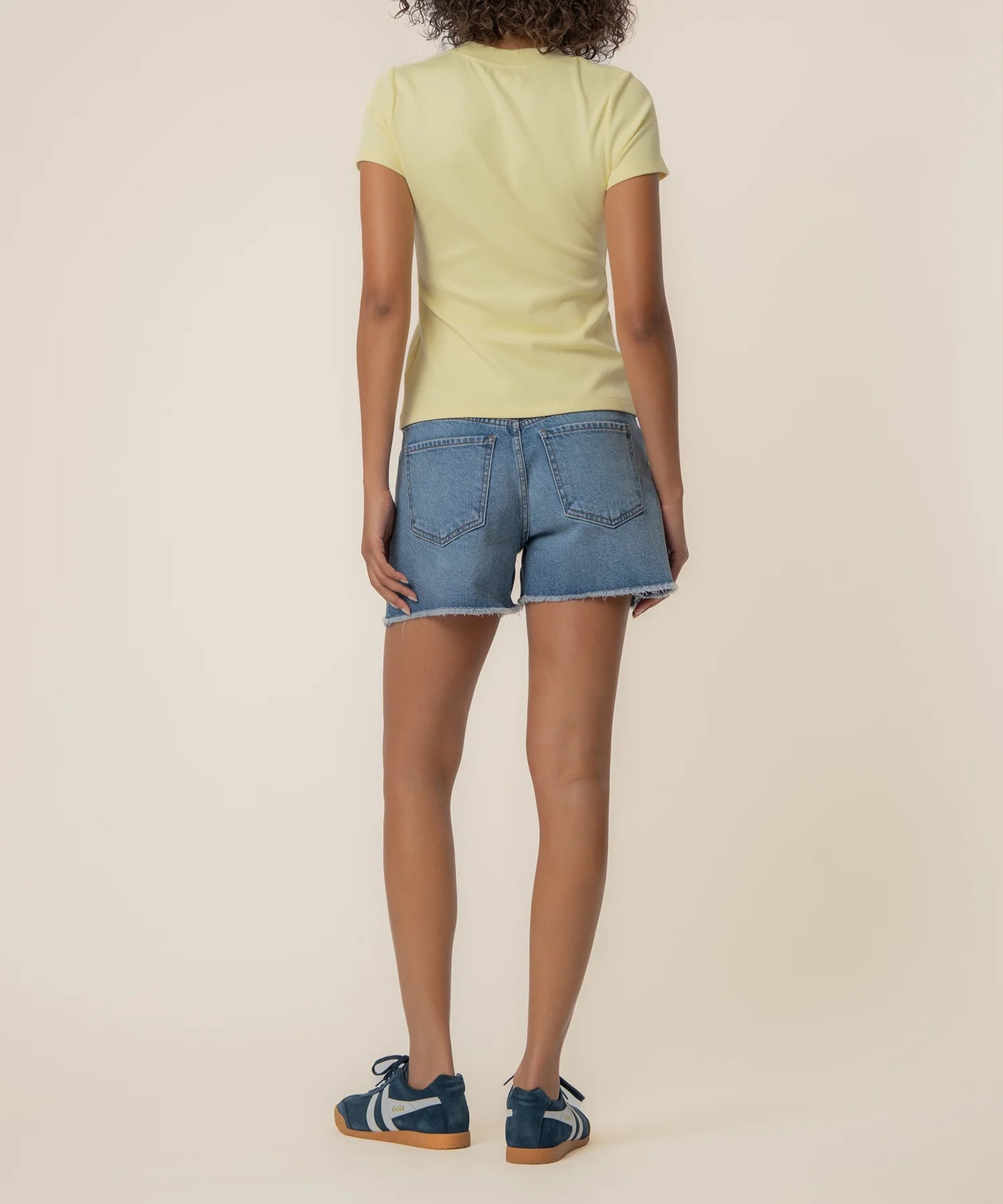 Shirt--"Langley", Tee, Rib Knit, Sherbet OR Pastel Yellow (Kut from the Kloth)