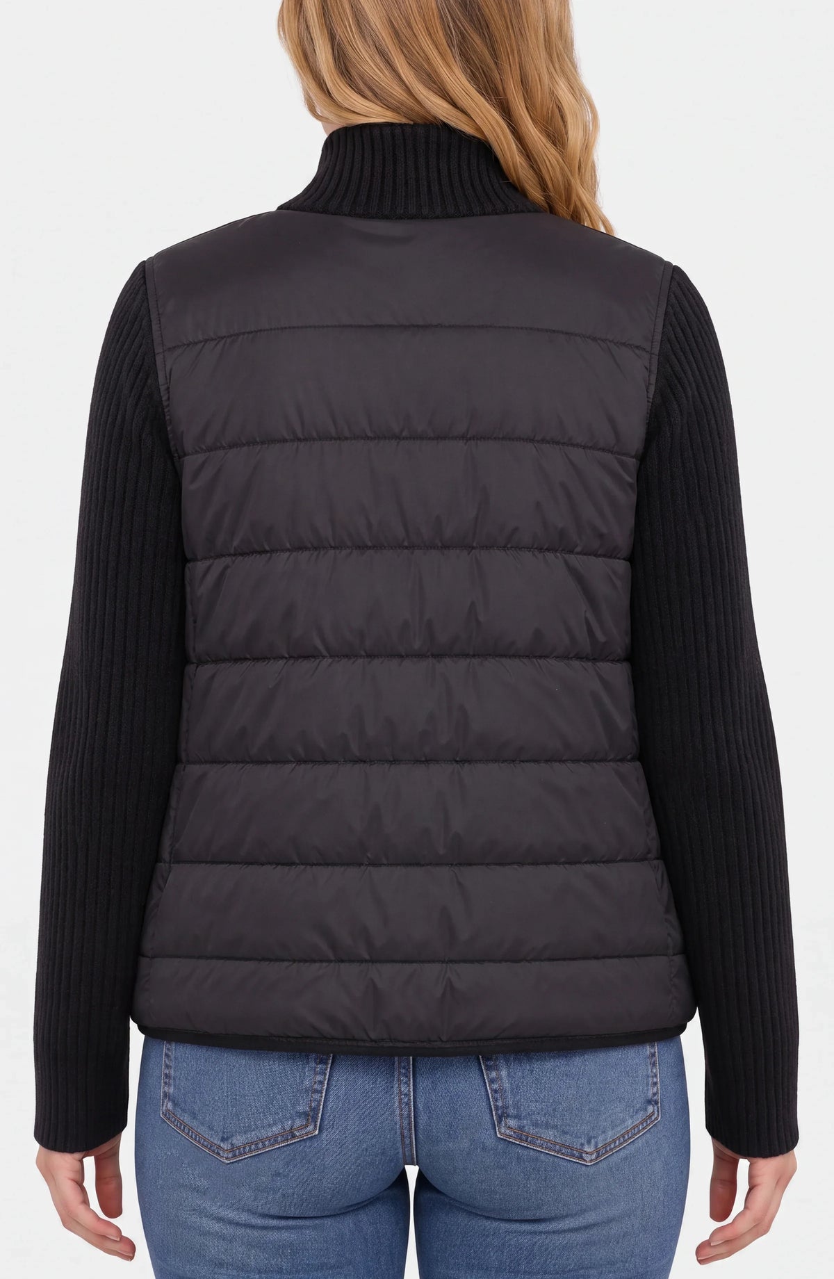 Jacket--Quilted, Padded, Sweater--BLACK (Liverpool LA)