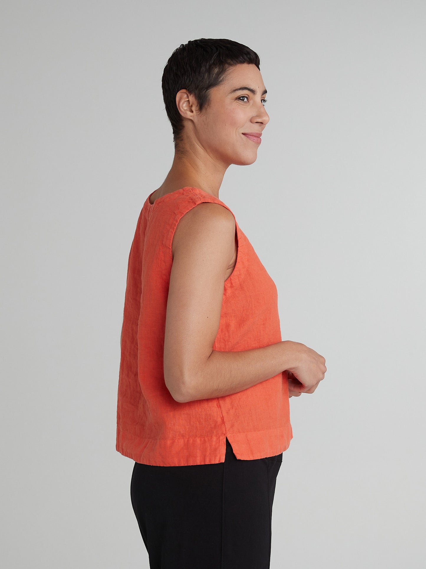 Top--Shell, Sleeveless, Linen, Blush (Cut Loose)