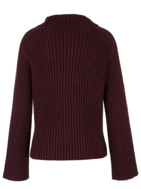 Sweater--"Hera", Mock Turtleneck, Raisin (Kut from the Kloth)